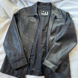 Michael Trent Vintage Leather Jacket with zip